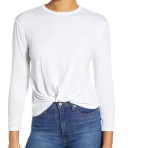 BP KNOT FRONT TEE WHITE SZ. LARGE NWT